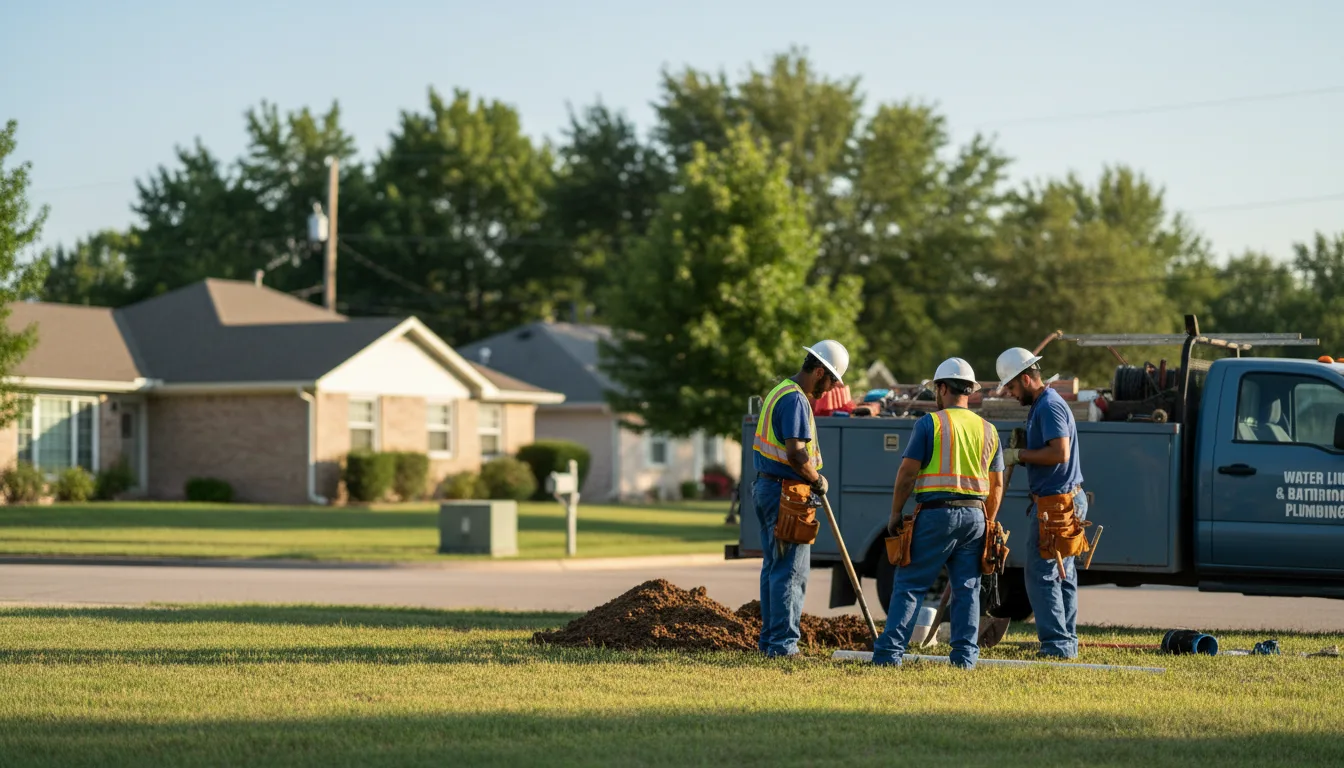 Residential water line and bathroom plumbing service in Clarence, MO